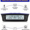 Tymate Tire Pressure Monitoring System for RV Trailer – Solar Charge, 5 Alarm Modes, Auto Backlight & Sleep & Awake Mode, Tire Position Exchange, with 6 External TPMS Sensor (0-87 PSI) and A Repeater